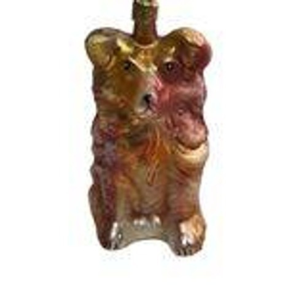 Christopher Radko Dog Ornament, Pomeranian Style Blown Glass,
